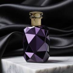 New design luxury glass perfume bottle 50ml 100ml 30ml with zamac cap
