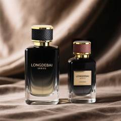Luxury square round 30ml 50ml 100ml crimp spray glass perfume bottles