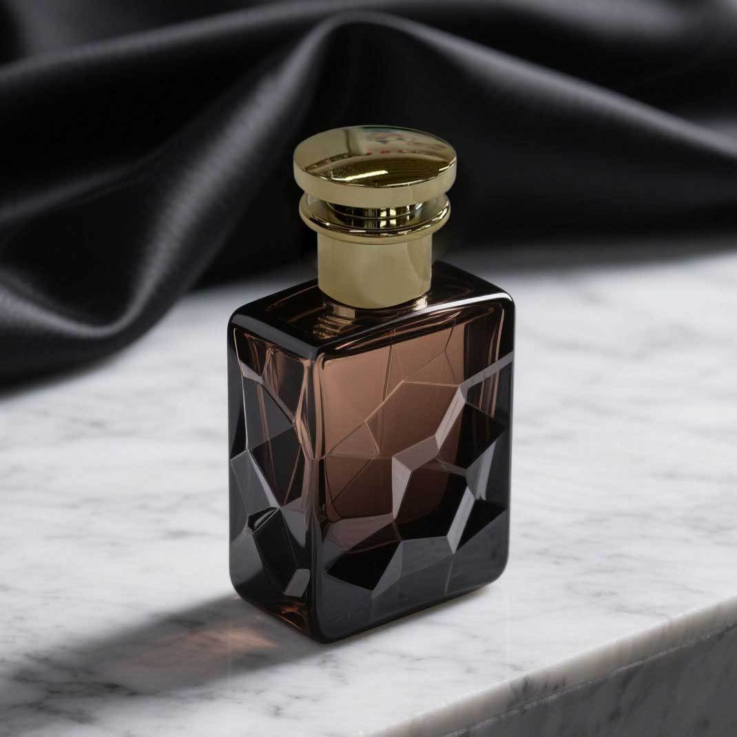 New design luxury glass perfume bottle 50ml 100ml 30ml with zamac cap