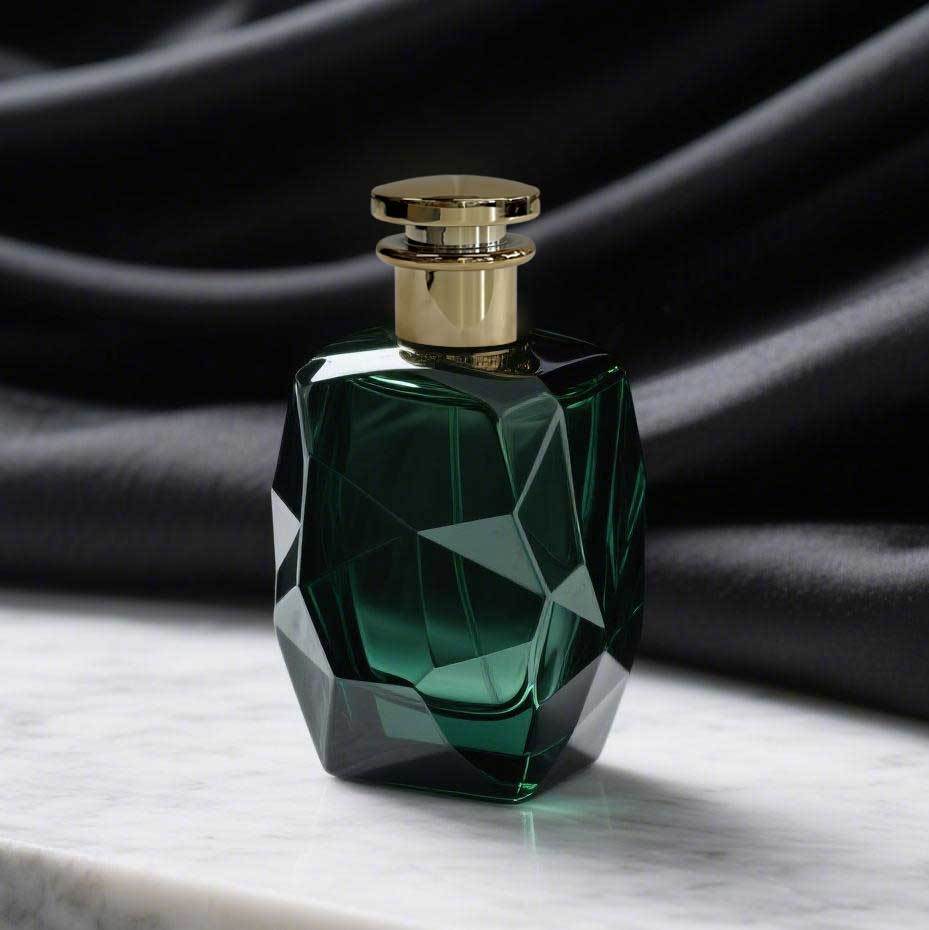 New design luxury glass perfume bottle 50ml 100ml 30ml with zamac cap