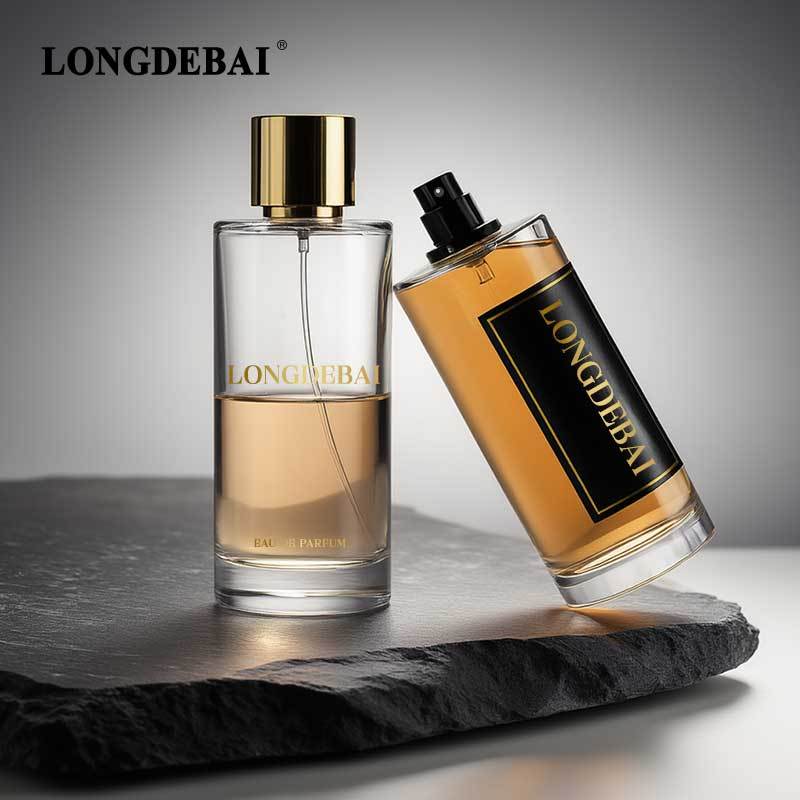 Luxury 200ml volume round glass perfume bottle with magnetic lid