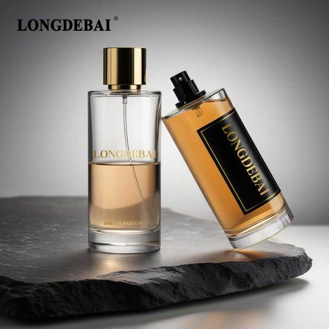 Luxury 200ml volume round glass perfume bottle with magnetic lid