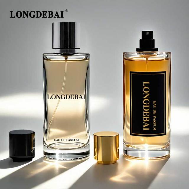 Luxury 200ml volume round glass perfume bottle with magnetic lid