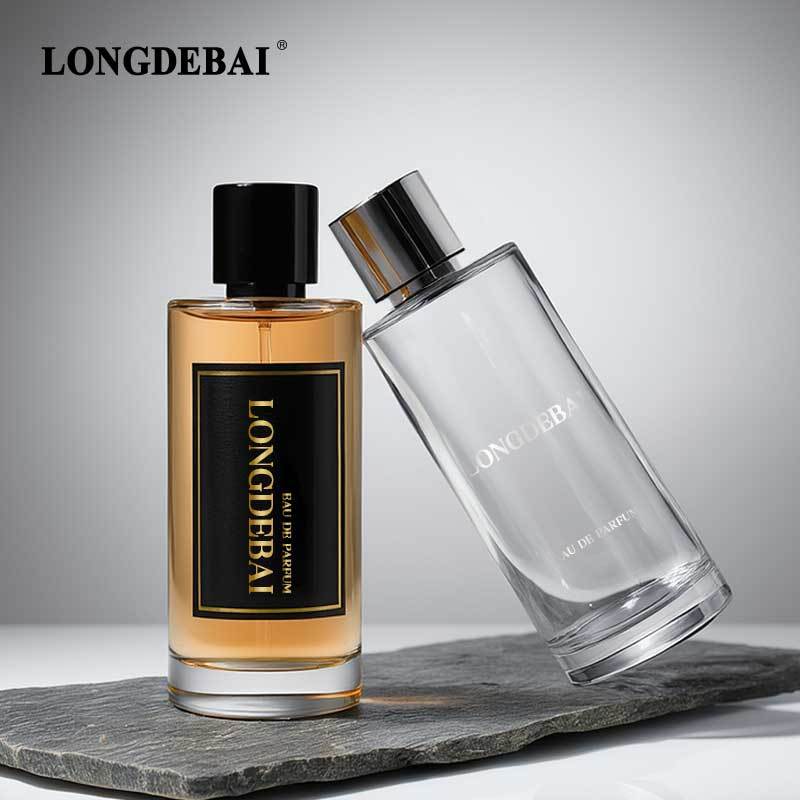 Luxury 200ml volume round glass perfume bottle with magnetic lid
