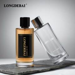 Luxury 200ml volume round glass perfume bottle with magnetic lid