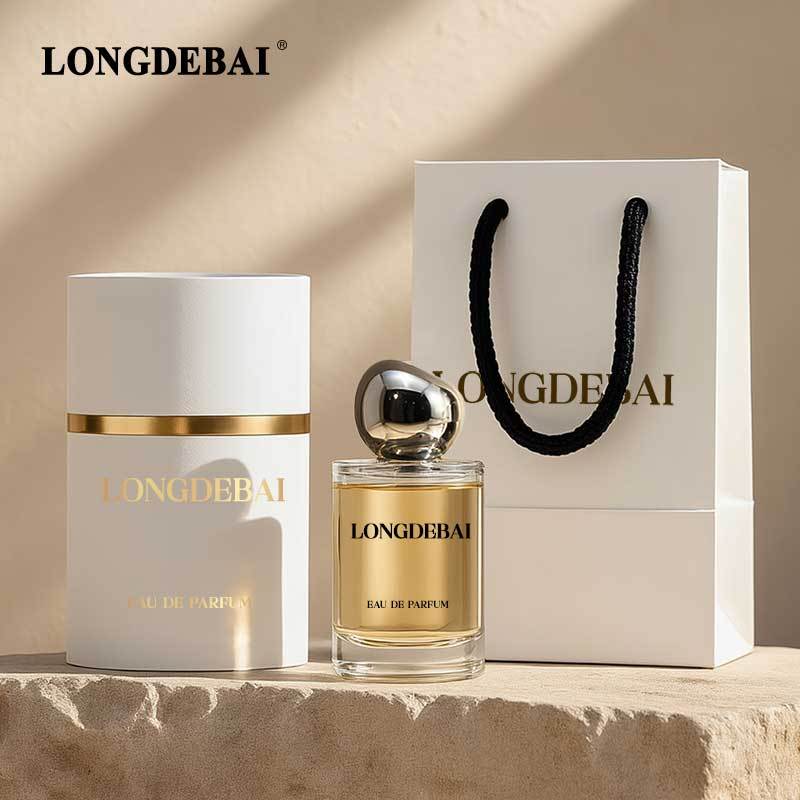 Wholesale transparent round glass perfume bottle 50ml 100ml 200ml with box and bag