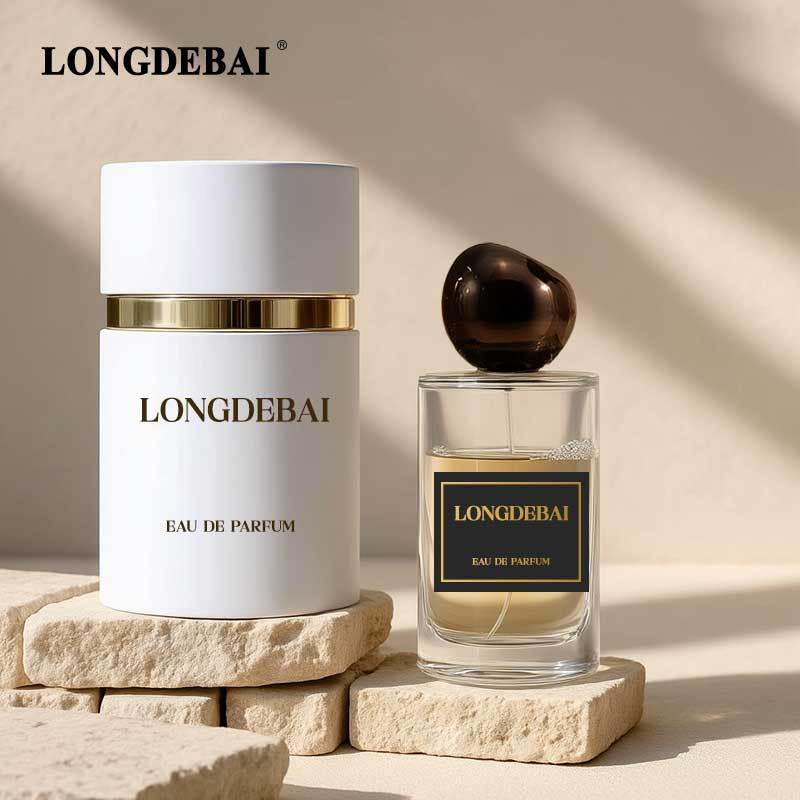 Wholesale transparent round glass perfume bottle 50ml 100ml 200ml with box and bag