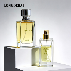 Wholesale transparent square glass bottle 30ml 50ml 100ml