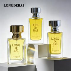 Wholesale transparent square glass bottle 30ml 50ml 100ml