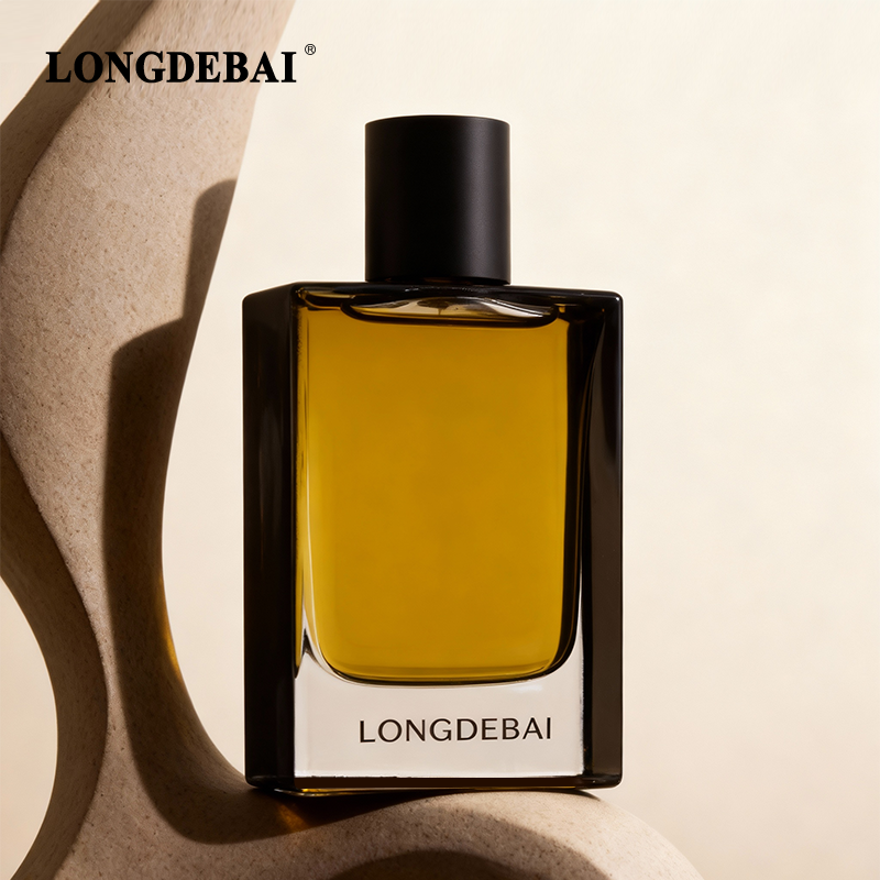 Luxury customization matte black sides flat square glass perfume srpay bottle