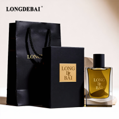 Luxury customization matte black sides flat square glass perfume srpay bottle