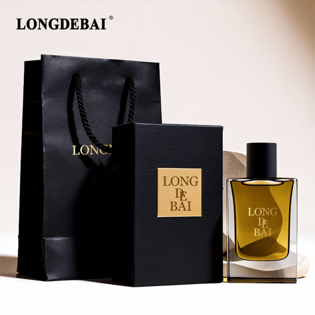 Luxury customization matte black sides flat square glass perfume srpay bottle