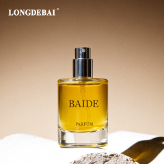 Luxury heavy marble stone ceramic cap round glass perfume bottle 30ml 50ml 100ml with box