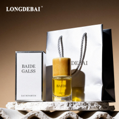 Luxury heavy marble stone ceramic cap round glass perfume bottle 30ml 50ml 100ml with box