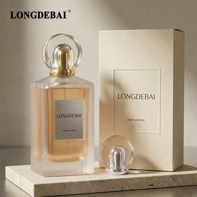 2026 New Design Luxury Frost Irregular Rectangle Empty Pump Spray Glass 100ml Perfume Bottle