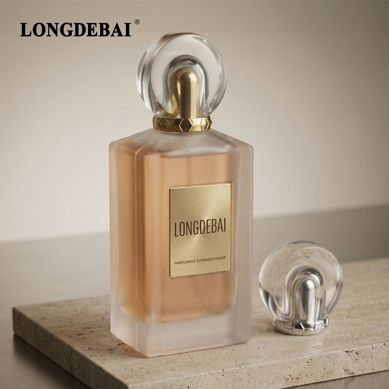 2026 New Design Luxury Frost Irregular Rectangle Empty Pump Spray Glass 100ml Perfume Bottle
