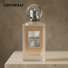 2026 New Design Luxury Frost Irregular Rectangle Empty Pump Spray Glass 100ml Perfume Bottle