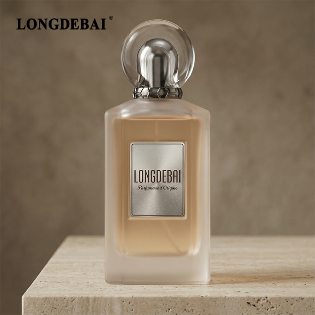 2026 New Design Luxury Frost Irregular Rectangle Empty Pump Spray Glass 100ml Perfume Bottle