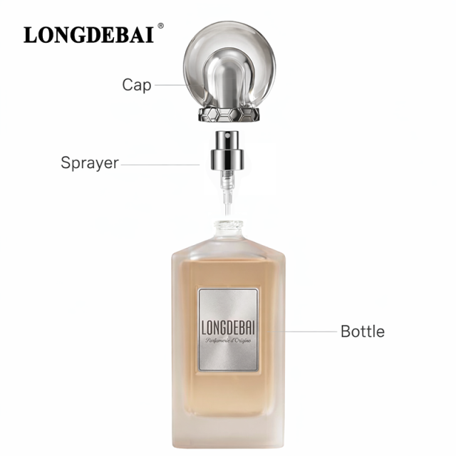 2026 New Design Luxury Frost Irregular Rectangle Empty Pump Spray Glass 100ml Perfume Bottle