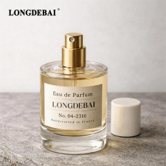 In-stock Low MOQ Clear Round Cylinder Empty Crimp Pump Spray Glass Perfume Bottle 50ml