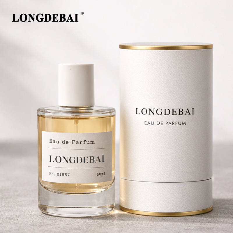 In-stock Low MOQ Clear Round Cylinder Empty Crimp Pump Spray Glass Perfume Bottle 50ml