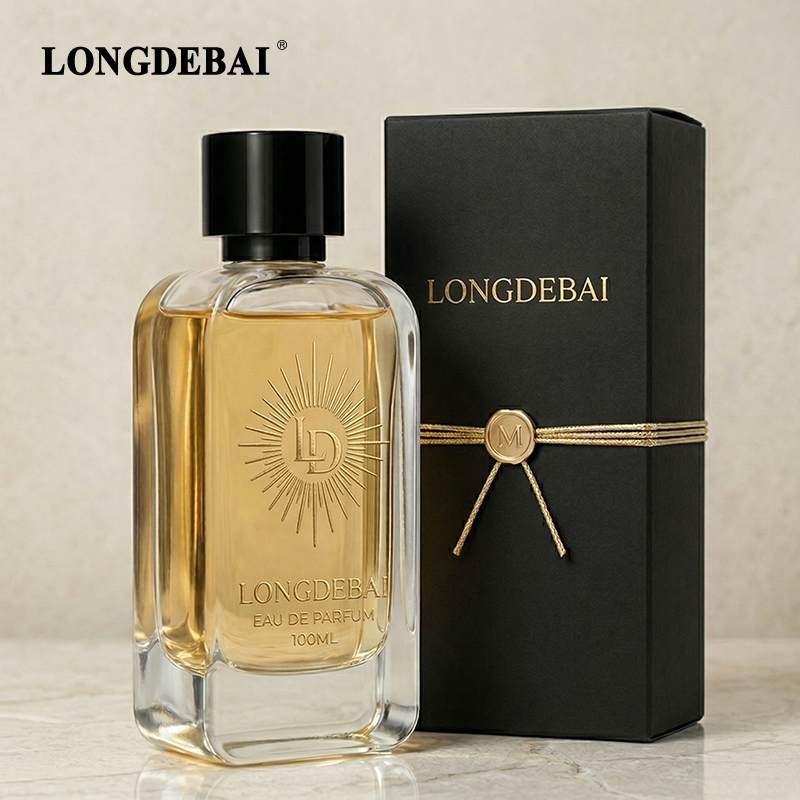 LONGDEBAI Luxury Clear Irregular Rectangle Empty Glass Perfume Bottles 50ml 100ml