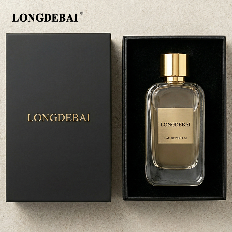 LONGDEBAI Luxury Clear Irregular Rectangle Empty Glass Perfume Bottles 50ml 100ml