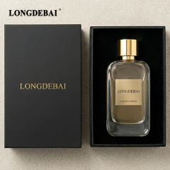 LONGDEBAI Luxury Clear Irregular Rectangle Empty Glass Perfume Bottles 50ml 100ml