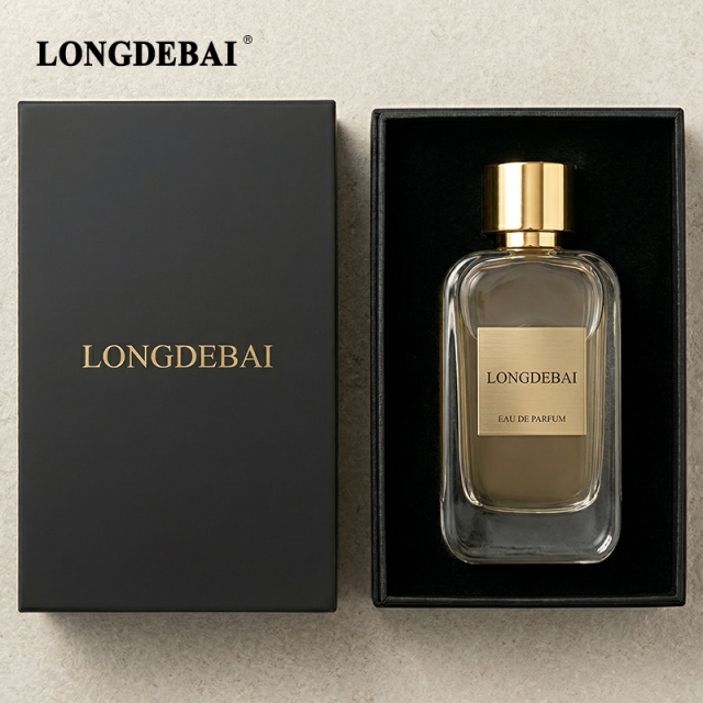 LONGDEBAI Luxury Clear Irregular Rectangle Empty Glass Perfume Bottles 50ml 100ml