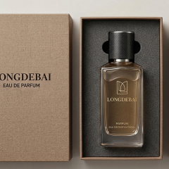 LONGDEBAI Luxury Clear Irregular Square Empty Glass Crimp Perfume Spray Bottle 100ml