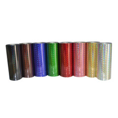 PET Laser Film Lettering Film for Apparel and Luggage Heat Transfer Film, Laser Mirror Shattered Ice Iridescent B003 Full Roll Wholesale