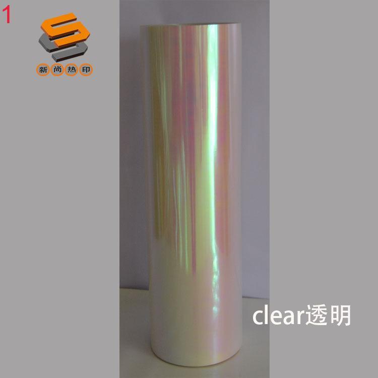 PET laser film, lettering film, heat transfer film for clothing and luggage, laser mirror, pearlescent, and iridescent series