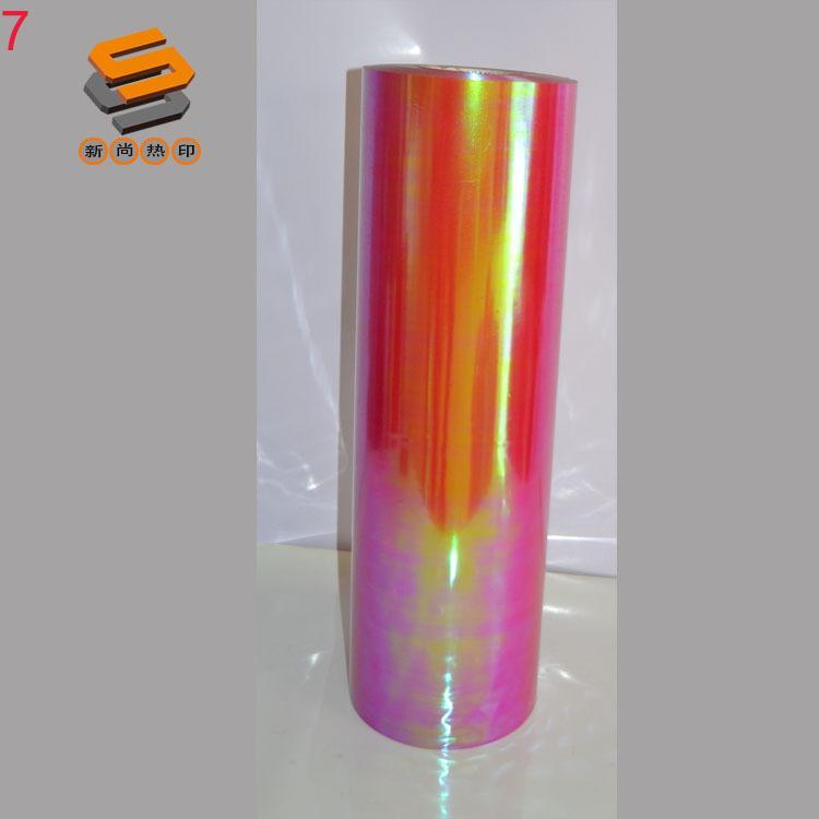 PET laser film, lettering film, heat transfer film for clothing and luggage, laser mirror, pearlescent, and iridescent series