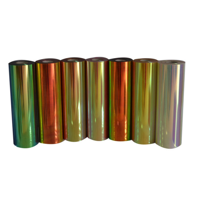 PET Laser Film, Engraving Film, Clothing and Bag Heat Transfer Film, Laser Mirror Iridescent B009 Factory Stock Wholesale