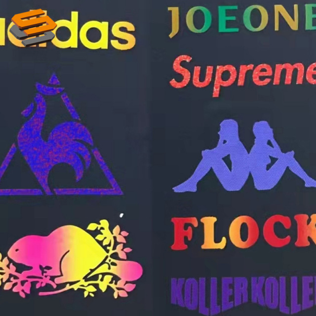 Laser Engraving Film for Textile and Apparel Heat Transfer, Home Textile Pattern Name Carving, Heat Transfer Film with Reflective Letters and Hot Melt Film