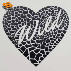 Laser Engraving Film for Textile and Apparel Heat Transfer, Home Textile Pattern Name Carving, Heat Transfer Film with Reflective Letters and Hot Melt Film