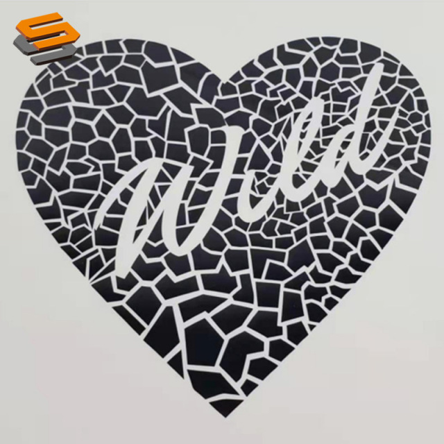 Laser Engraving Film for Textile and Apparel Heat Transfer, Home Textile Pattern Name Carving, Heat Transfer Film with Reflective Letters and Hot Melt Film