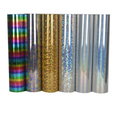 Soft Metal Lettering Film, High Elasticity Lettering Film, Rainbow Shattered Glass, Snowflake Soft Metal Dot Printing, PU Lettering Film