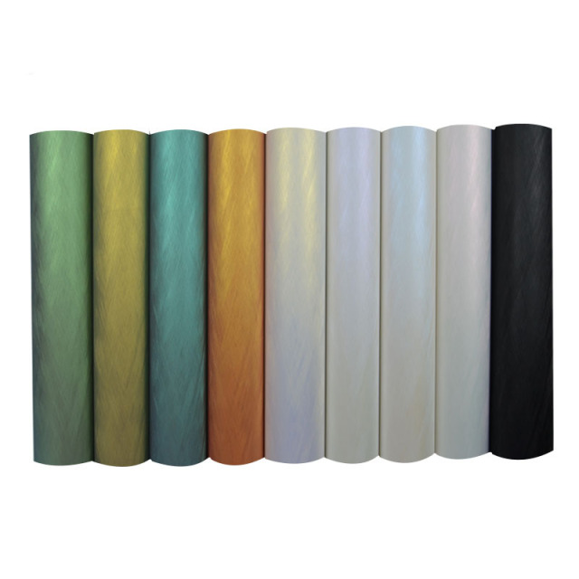 Chameleon embossing film, brushed embossing film, PU embossing film, high elasticity re-adhesive brushed chameleon embossing film