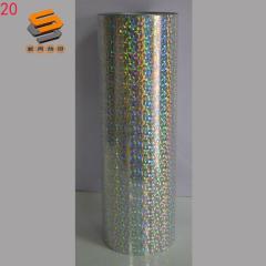 Soft Metal Lettering Film, High Elasticity Lettering Film, Rainbow Shattered Glass, Snowflake Soft Metal Dot Printing, PU Lettering Film