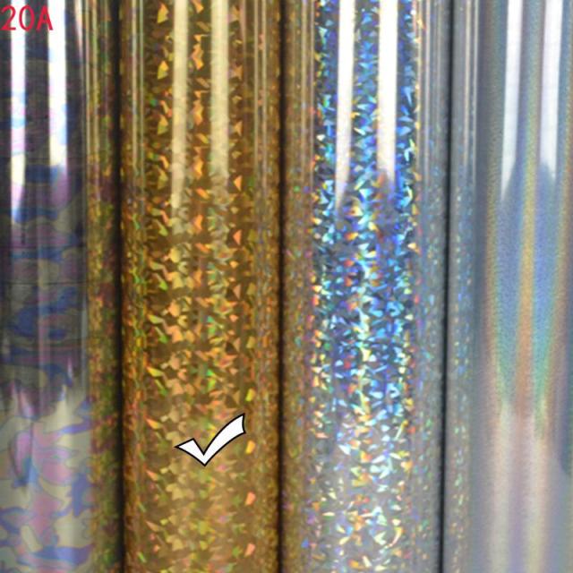 Soft Metal Lettering Film, High Elasticity Lettering Film, Rainbow Shattered Glass, Snowflake Soft Metal Dot Printing, PU Lettering Film