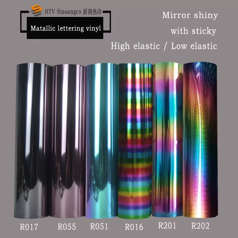 Soft Metal Lettering Film, High Elasticity Lettering Film, Rainbow Crushed Glass, Snowflake Soft Metal Dot Printing, PU Lettering Film