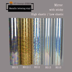 Soft Metal Lettering Film, High Elasticity Lettering Film, Rainbow Shattered Glass, Snowflake Soft Metal Dot Printing, PU Lettering Film