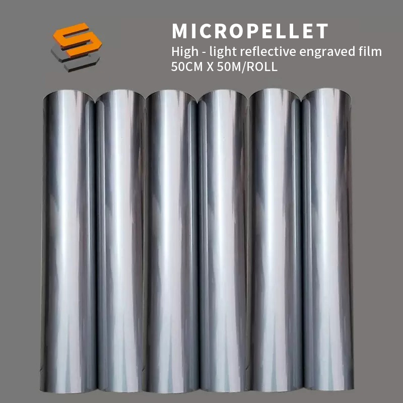 Reflective high-gloss lettering film, reflective gray heat transfer lettering film, high-gloss micro-elastic lettering film, high-gloss high-elastic lettering film