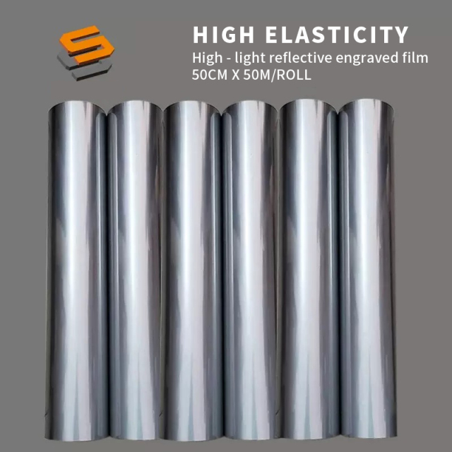 Reflective high-gloss lettering film, reflective gray heat transfer lettering film, high-gloss micro-elastic lettering film, high-gloss high-elastic lettering film
