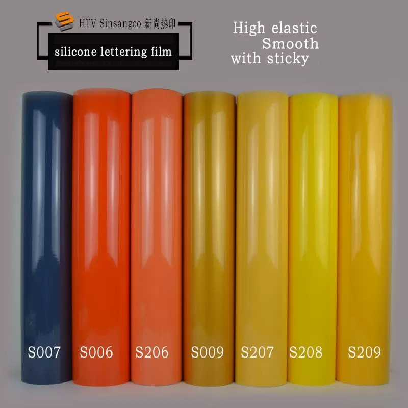 Silicone lettering film, silicone heat transfer lettering film, three-dimensional lettering film, sublimation-like lettering film, black, white