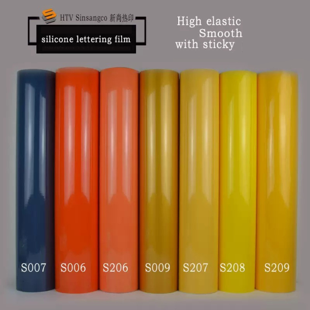 Silicone lettering film, silicone heat transfer lettering film, 3D lettering film, simulated sublimation lettering film, black and white