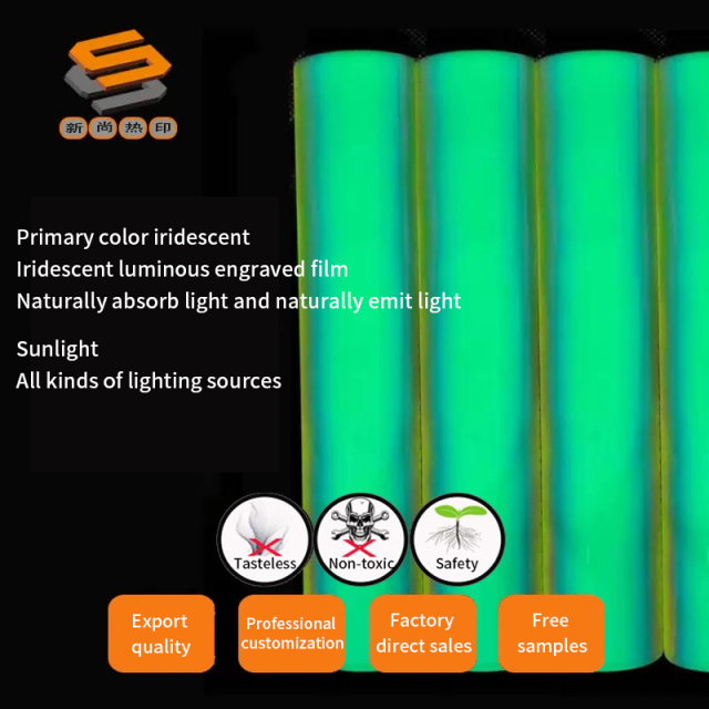 Luminescent Engraving Film, Heat Transfer Engraving Film, Night Warning Sign, Night Reflective Film, Iridescent Luminescent New Product