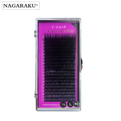 NAGARAKU L curl 7~15mm MIX 20rows/case mink eyelash extension,L curl individual eyelashes,L lashes,L false eyelashes.