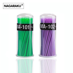 NAGARAKU100Pcs/Pack Hot Lint Disposable Makeup Brushes Individual Lash Removing Tools Swab Micro brushes Eyelash Extension Tools